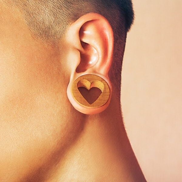 Heart shaped earlobes