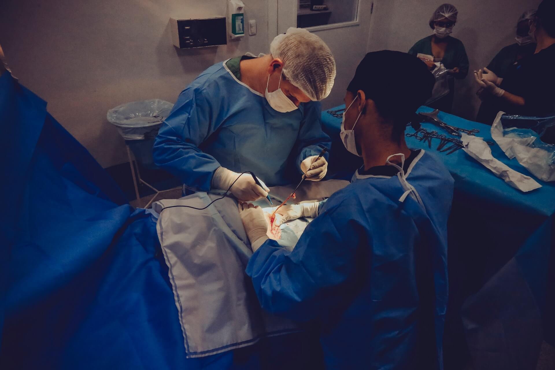 surgery being performed on a patient